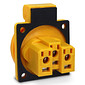 Tomada De Embutir Amarelo com Tampa 2p+t Padrão Brasileiro 10a / 20a - TBSE Tomada De Embutir Amarelo com Tampa 2p+t Padrão Brasileiro 10a / 20a - TBSE