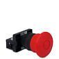 Botão de Emergência tipo Cogumelo 1NF (Destrava Puxando) Plástico 22mm com Trava - XB2-ET42