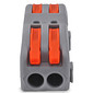 Conector de Emenda Rápida 2 Vias 2 Polos para Cabo até 4mm² Corrente máx. 32A - KV212 Conector de Emenda Rápida 2 Vias 2 Polos para Cabo até 4mm² Corrente máx. 32A - KV212