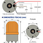 Sinalizador Giratório Vermelho com Buzzer 12V-220V (AC/DC) Giroflex - LTE1101 Sinalizador Giratório Vermelho com Buzzer 12V-220V (AC/DC) Giroflex - LTE1101