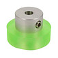 Roda Roldana de Silicone 100mm para Encoder Eixo 6mm Verde