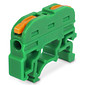 Borne Conector de Emenda Rápida Alavanca Verde 1 Polo 32A Cabo até 4mm Trilho DIN