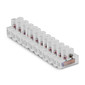 Borne Sindal Barra Terminal para Cabo 6 a 10mm² 12 Vias - TBS-10A