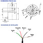 Encoder Incremental Rotativo 400 Pulsos Eixo 6mm Cabo 4 Vias 12/24V