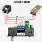 Controlador Digital Velocidade Reversão Ângulo Ciclos 12/24V com Driver para Motor De Passo Nema Controlador Digital Velocidade Reversão Ângulo Ciclos 12/24V com Driver para Motor De Passo Nema