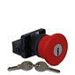 Botão de Emergência tipo Cogumelo 1NF com Chave 22mm Plástico - XB2-ES142 Botão de Emergência tipo Cogumelo 1NF com Chave 22mm Plástico - XB2-ES142