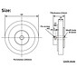 Roda Roldana de Silicone 200mm para Encoder Eixo 6mm