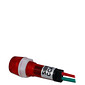 Sinaleiro LED Vermelho 12V-24V Padrão 9mm - Tipo "Olho de Boi" Sinaleiro LED Vermelho 12V-24V Padrão 9mm - Tipo "Olho de Boi"