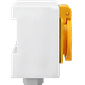 Tomada Amarela c/ Tampa e Caixa Branca 2p+t 10A e 20a Padrão Brasileiro Trilho Din