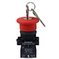 Botão de Emergência tipo Cogumelo 1NF com Chave 22mm Plástico - XB2-ES142 Botão de Emergência tipo Cogumelo 1NF com Chave 22mm Plástico - XB2-ES142