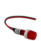 Sinaleiro LED Vermelho 12V-24V Padrão 9mm - Tipo "Olho de Boi" Sinaleiro LED Vermelho 12V-24V Padrão 9mm - Tipo "Olho de Boi"