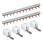 Kit 2 Barramentos Pente 2 Polos 63A + 4 Conector Genérico 25mm para Quadros de Energia