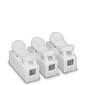Kit 100 Conector Rápido Emenda 3 Vias Inline Cabo até 2,5mm² Corrente Máx. 10a - CH-3 Kit 100 Conector Rápido Emenda 3 Vias Inline Cabo até 2,5mm² Corrente Máx. 10a - CH-3