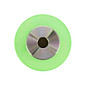Roda Roldana de Silicone 100mm para Encoder Eixo 6mm Verde