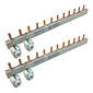 Kit 2 Barramentos Pente 2 Polos 63A + 4 Conector Genérico 25mm para Quadros de Energia
