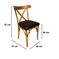Cadeira Madri Cor Mel Assento Courissimo Cafe
