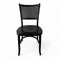 Cadeira Luxemburgo Madeira Nobre Laqueado Preto Com Telinha