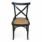 Cadeira Espanha Assento Palinha Indiana no Preto Laqueado Cadeira Espanha Assento Palinha Indiana no Preto Laqueado