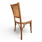 Cadeira Luxemburgo Cor Mel Assento Estofado Courissimo Creme