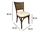 Cadeira Luxemburgo Cor Castanho Assento Estofado Courissimo Creme