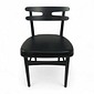 Cadeira HW Preto Laqueado e Assento em Corino Preto