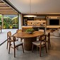 Cadeira de Jantar Verona no Carvalho Natural Encosto Rattan Linho offwhite Cadeira de Jantar Verona no Carvalho Natural Encosto Rattan Linho offwhite