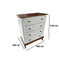 Comoda Pés Luiz Xv 4 Gavetas Decor Quarto Casa