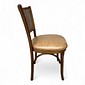 Cadeira Luxemburgo Cor Castanho Assento Estofado Itapema Bege