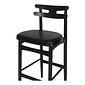 Banqueta Hw Preta Assento Courissimo Preto