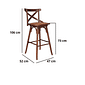 Banqueta Espanha Giratória Assento Rattan