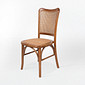 Cadeira New York com Assento e encosto em Rattan Empilhável Verniz Mel Cadeira New York com Assento e encosto em Rattan Empilhável Verniz Mel