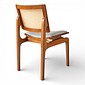 Cadeira Dubai no Imbuia Glaze Encosto Rattan Estofada Facto Pérola Cadeira Dubai no Imbuia Glaze Encosto Rattan Estofada Facto Pérola