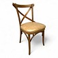 Cadeira Espanha no Castanho com Assento em Itapema Bege