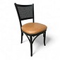 Cadeira Luxemburgo Cor Preta Assento Estofado Itapema Camel