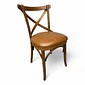 Cadeira Espanha no Castanho com Assento em Itapema Camel Cadeira Espanha no Castanho com Assento em Itapema Camel