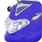 Moto Elétrica Sprint Turbo Azul Power 12v com capacete
