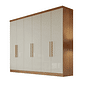 Guarda Roupa Casal 6 Portas 6 Gavetas 100% MDF Vertice Cumaru/Fendi - Novo Horizonte Guarda Roupa Casal 6 Portas 6 Gavetas 100% MDF Vertice Cumaru/Fendi - Novo Horizonte