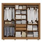 Guarda-roupa 6 Portas 2 Gavetas Kappesberg M569 232cm - Canela