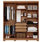 Guarda-roupa Clara Flex 6 Portas 3 Gavetas 199,6cm Panan - Cinamomo/Off White
