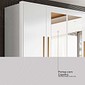 Guarda-roupa Casal Domo 4 Portas com Espelho 157cm Demóbile - Branco