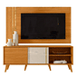 Rack com Painel Para TV 65 Polegadas Madetec Cronos Cinamomo/Off White