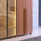 Guarda Roupa 6 Portas Modernita Reflecta com LED Duplex Casal Bom Pastor - Nogal