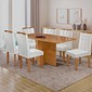 Conjunto Mesa 6 Cadeiras Salinas Retangular 160x80cm Tampo Londres Cinamomo