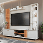 Estante Home para Sala em MDF Riviera TV até 60 Polegadas - Off White/Cinamomo - Permóbili Estante Home para Sala em MDF Riviera TV até 60 Polegadas - Off White/Cinamomo - Permóbili