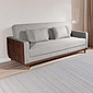 Sofá-cama Palácius 3 Lugares 205cm Bom Pastor Estofados - Linho Cinza