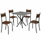 Conjunto de Mesa Teixeira Atlanta com 4 Cadeiras Tampo Granito 70x70  Conjunto de Mesa Teixeira Atlanta com 4 Cadeiras Tampo Granito 70x70
