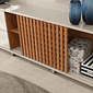 Estante Home Brise para TV até 75 Polegadas Lukaliam Off White New com Jequitibá Estante Home Brise para TV até 75 Polegadas Lukaliam Off White New com Jequitibá