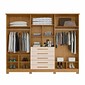 Guarda-Roupa Casal Com Espelho 6 Portas em MDF Bianchi Clara Naturall/Off White Guarda-Roupa Casal Com Espelho 6 Portas em MDF Bianchi Clara Naturall/Off White