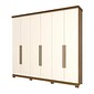 Guarda-roupa Casal Belori 6 Portas Nature/Off - Henn Guarda-roupa Casal Belori 6 Portas Nature/Off - Henn