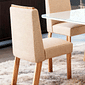 Conjunto Mesa Jantar 100% MDF Melina 180x90 com 6 cadeiras Melina Nature/Off White/Linho3025 - Bom Pastor Conjunto Mesa Jantar 100% MDF Melina 180x90 com 6 cadeiras Melina Nature/Off White/Linho3025 - Bom Pastor